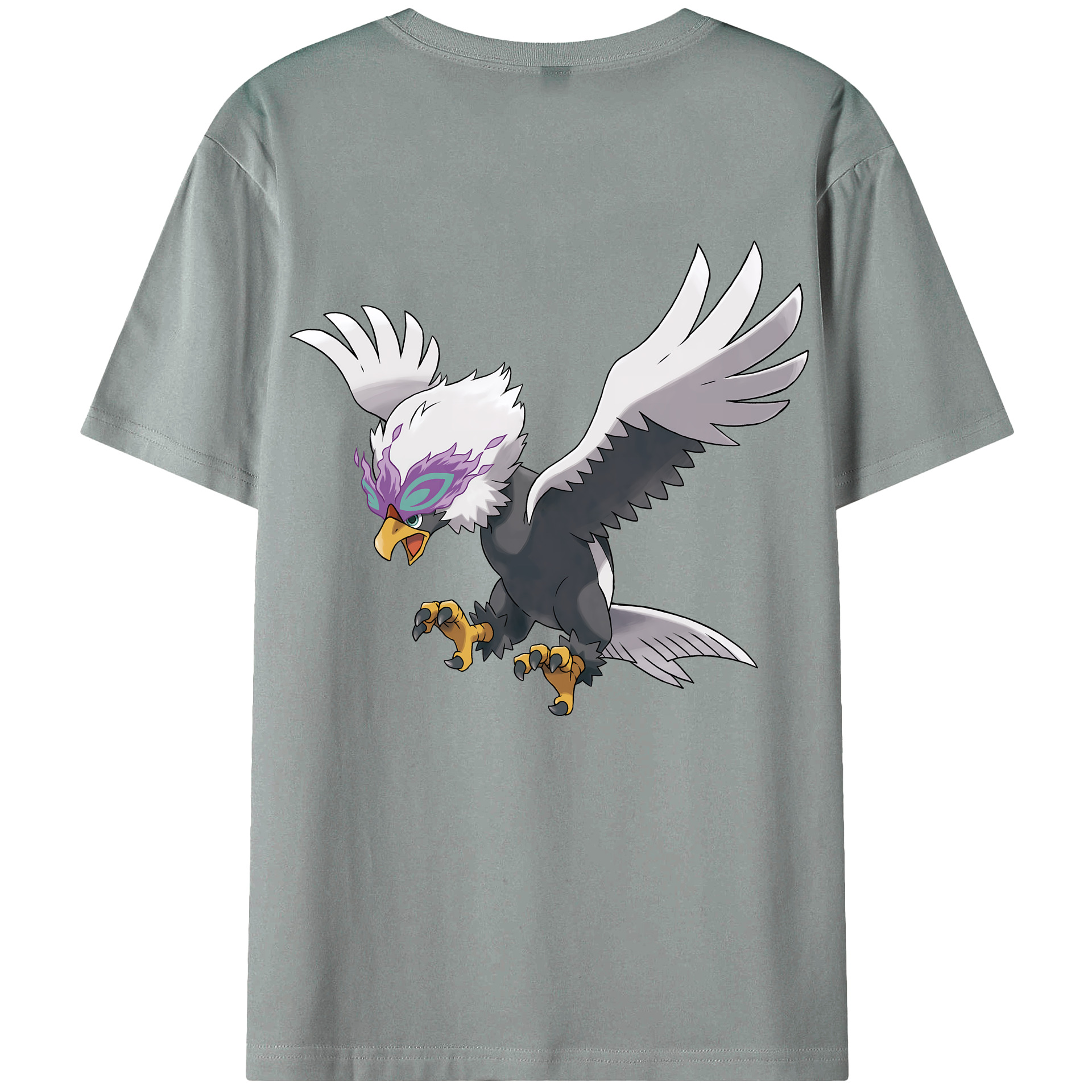 （画像用） ポケットモンスター Pokémon 綿100％ メンズ半袖Tシャツ（バックプリント） 通気性